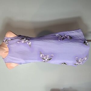 Vintage Watercolor Floral Dress Fairy Grunge Y2K‎ Size S 90s Cottage Girl Purple